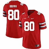 Ohio State Buckeyes 80 Noah Brown Red Nike College Football Jersey Dzhi,baseball caps,new era cap wholesale,wholesale hats